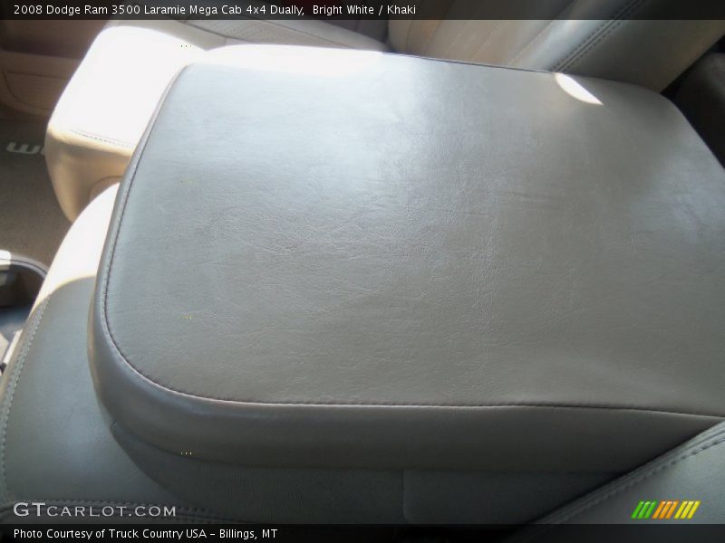 Bright White / Khaki 2008 Dodge Ram 3500 Laramie Mega Cab 4x4 Dually