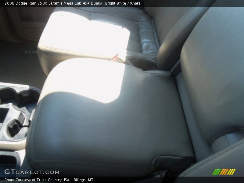 Bright White / Khaki 2008 Dodge Ram 3500 Laramie Mega Cab 4x4 Dually