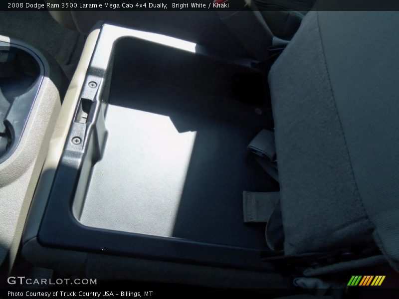 Bright White / Khaki 2008 Dodge Ram 3500 Laramie Mega Cab 4x4 Dually