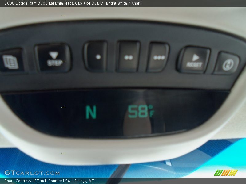 Bright White / Khaki 2008 Dodge Ram 3500 Laramie Mega Cab 4x4 Dually