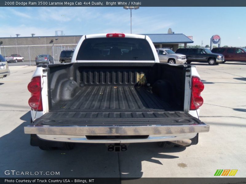Bright White / Khaki 2008 Dodge Ram 3500 Laramie Mega Cab 4x4 Dually