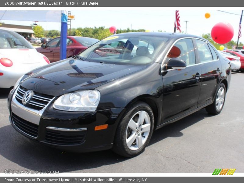 Black / Pure Beige 2008 Volkswagen Jetta SE Sedan