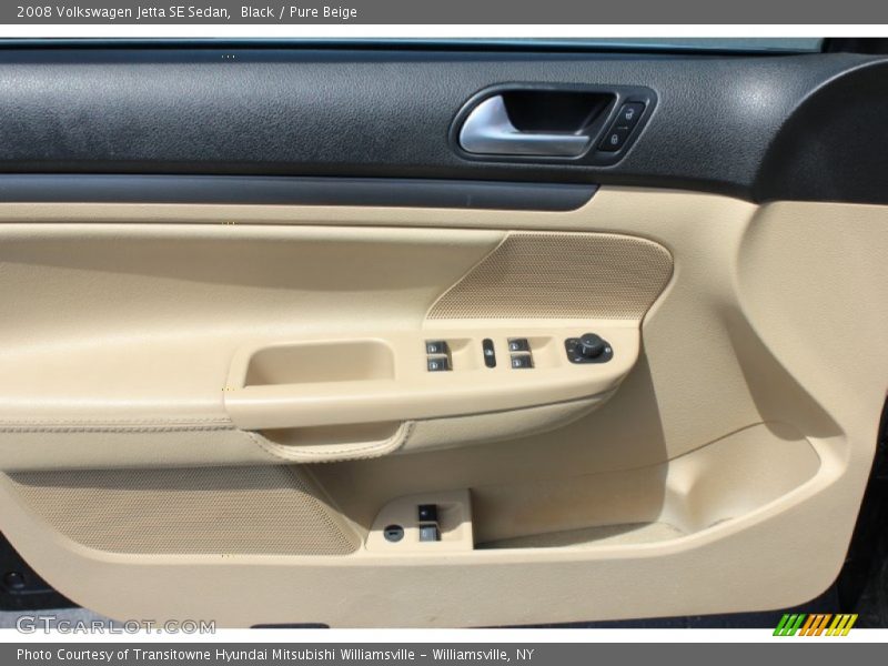 Black / Pure Beige 2008 Volkswagen Jetta SE Sedan