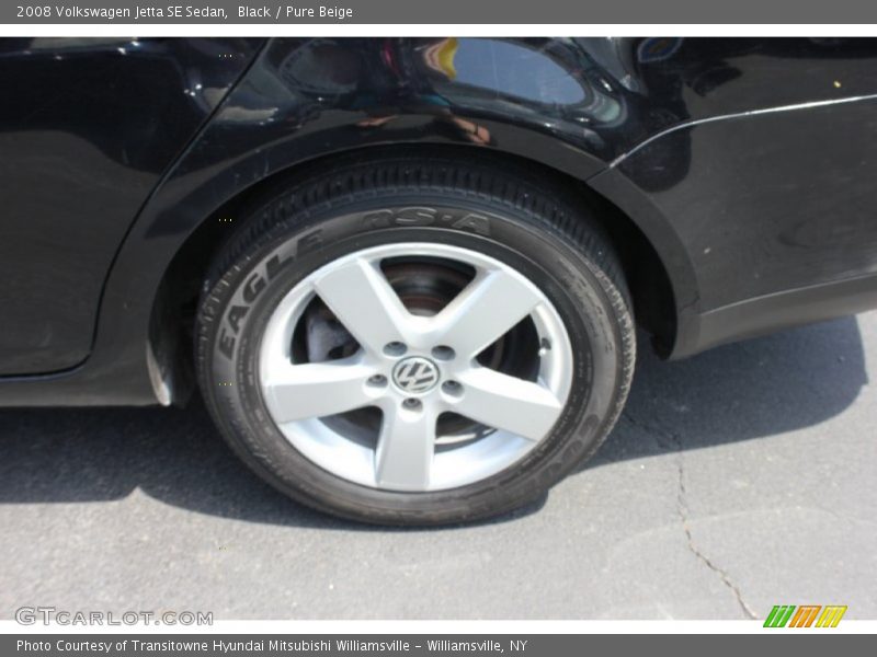 Black / Pure Beige 2008 Volkswagen Jetta SE Sedan