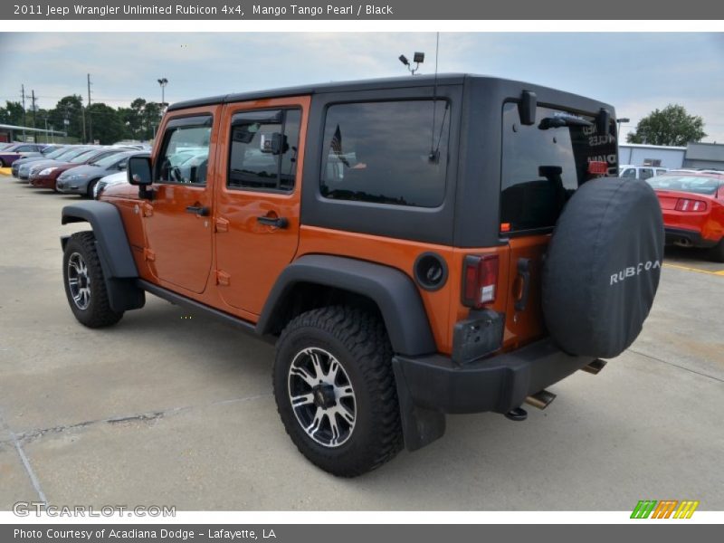 Mango Tango Pearl / Black 2011 Jeep Wrangler Unlimited Rubicon 4x4