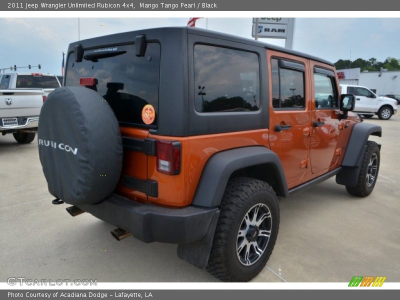 Mango Tango Pearl / Black 2011 Jeep Wrangler Unlimited Rubicon 4x4