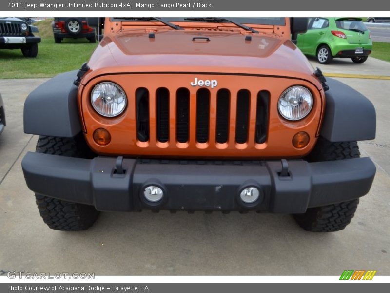 Mango Tango Pearl / Black 2011 Jeep Wrangler Unlimited Rubicon 4x4