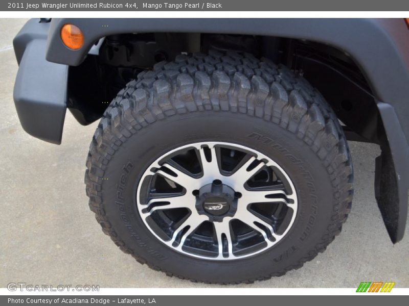 Mango Tango Pearl / Black 2011 Jeep Wrangler Unlimited Rubicon 4x4