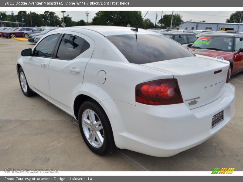 Stone White / Black/Light Frost Beige 2011 Dodge Avenger Mainstreet