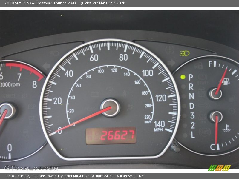 Quicksilver Metallic / Black 2008 Suzuki SX4 Crossover Touring AWD