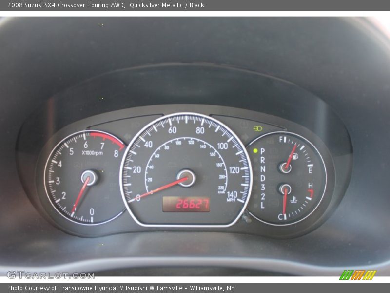Quicksilver Metallic / Black 2008 Suzuki SX4 Crossover Touring AWD