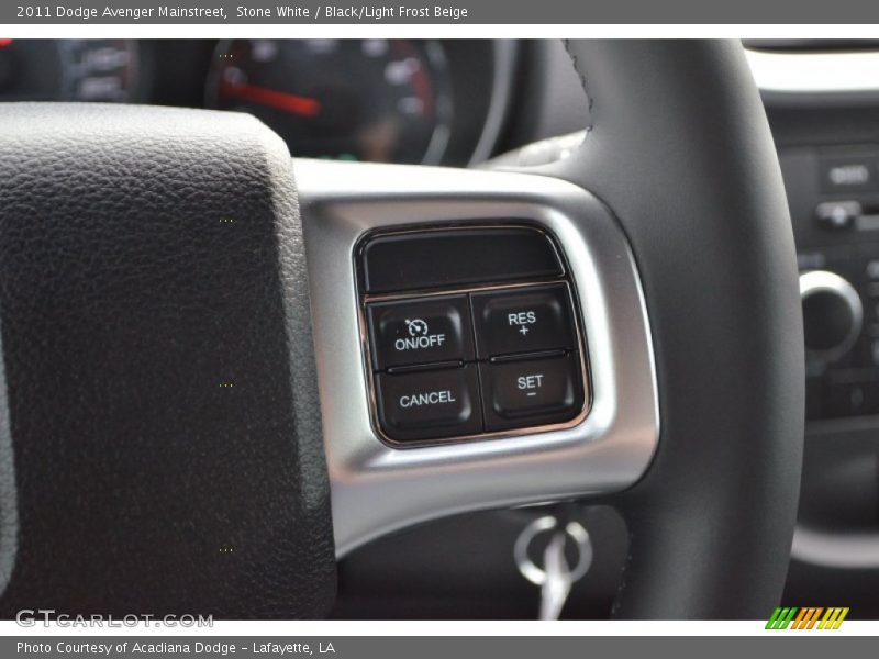 Stone White / Black/Light Frost Beige 2011 Dodge Avenger Mainstreet