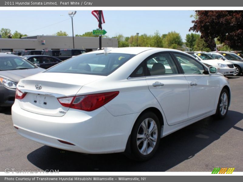 Pearl White / Gray 2011 Hyundai Sonata Limited