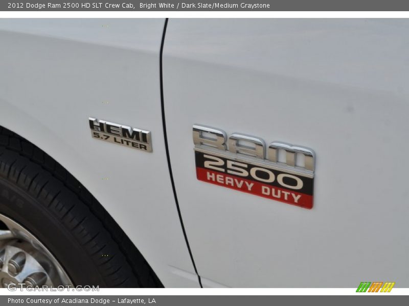 Bright White / Dark Slate/Medium Graystone 2012 Dodge Ram 2500 HD SLT Crew Cab