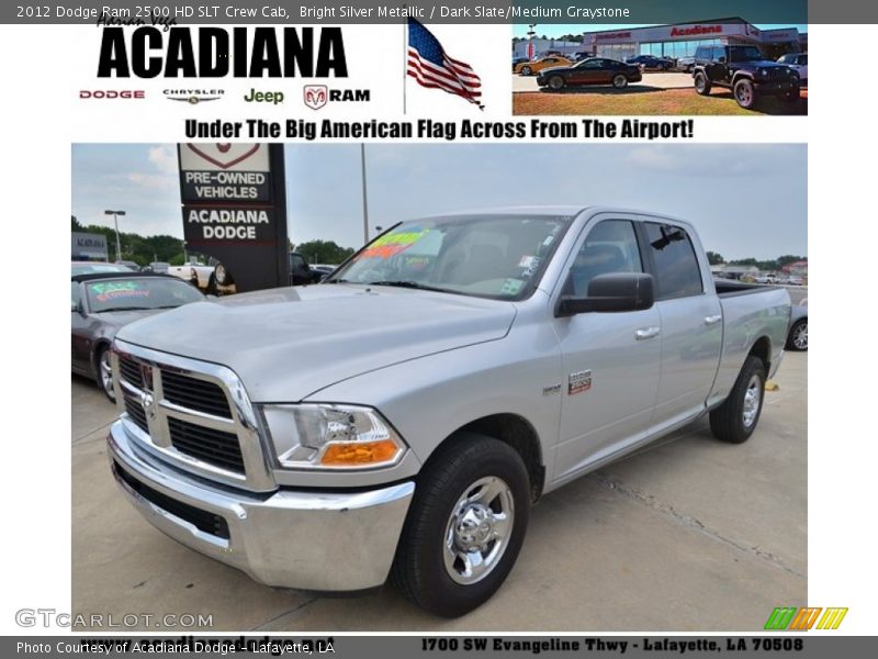 Bright Silver Metallic / Dark Slate/Medium Graystone 2012 Dodge Ram 2500 HD SLT Crew Cab