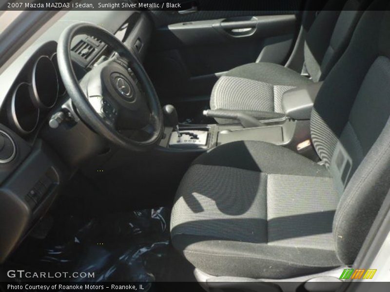 Sunlight Silver Metallic / Black 2007 Mazda MAZDA3 i Sedan