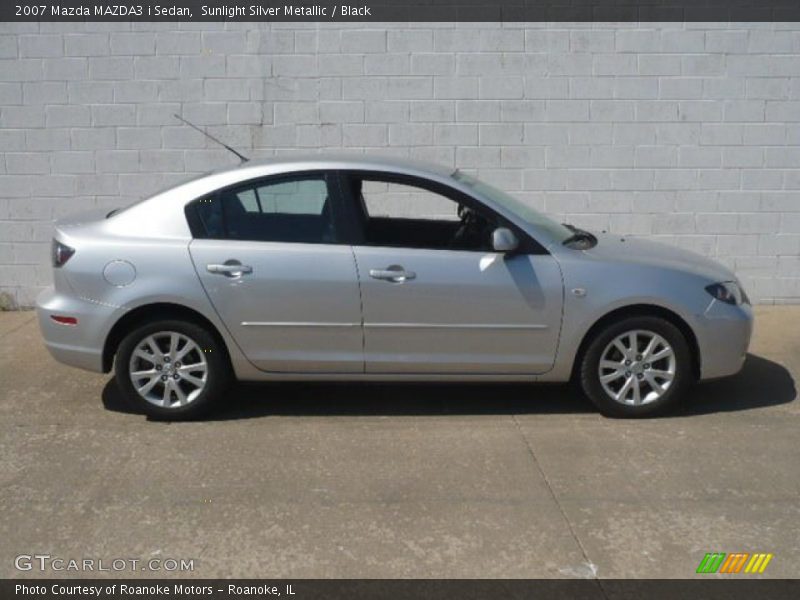 Sunlight Silver Metallic / Black 2007 Mazda MAZDA3 i Sedan