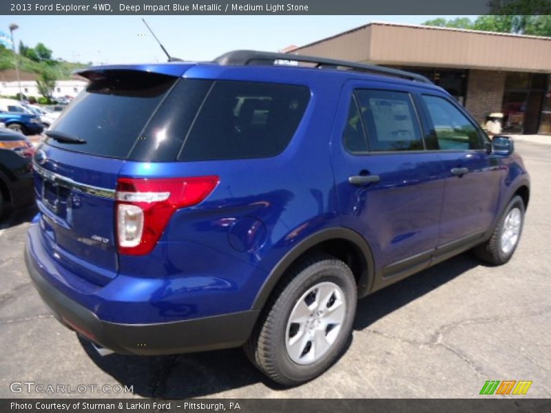 Deep Impact Blue Metallic / Medium Light Stone 2013 Ford Explorer 4WD