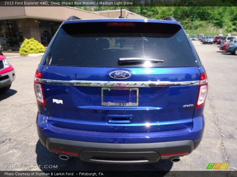 Deep Impact Blue Metallic / Medium Light Stone 2013 Ford Explorer 4WD