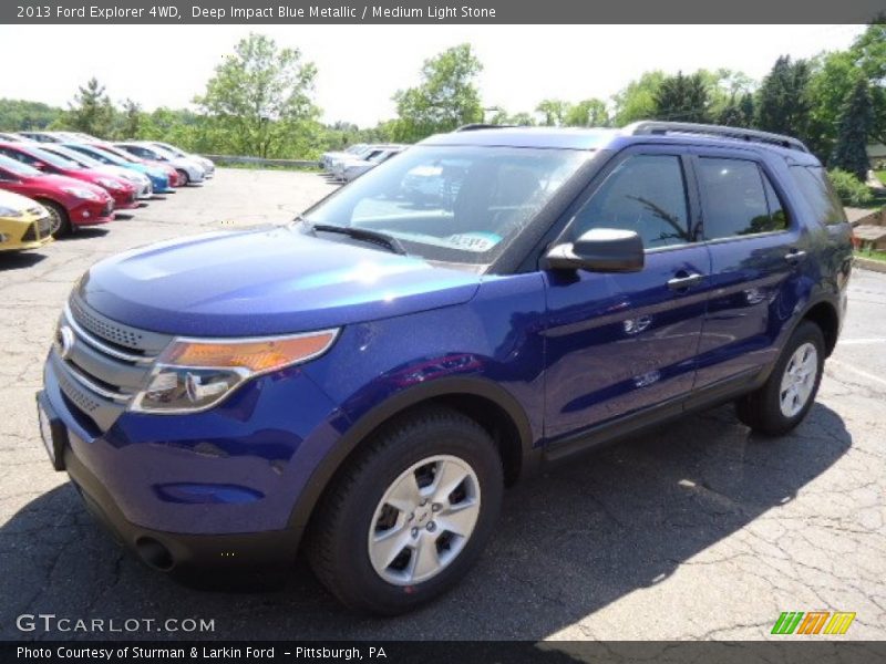 Deep Impact Blue Metallic / Medium Light Stone 2013 Ford Explorer 4WD