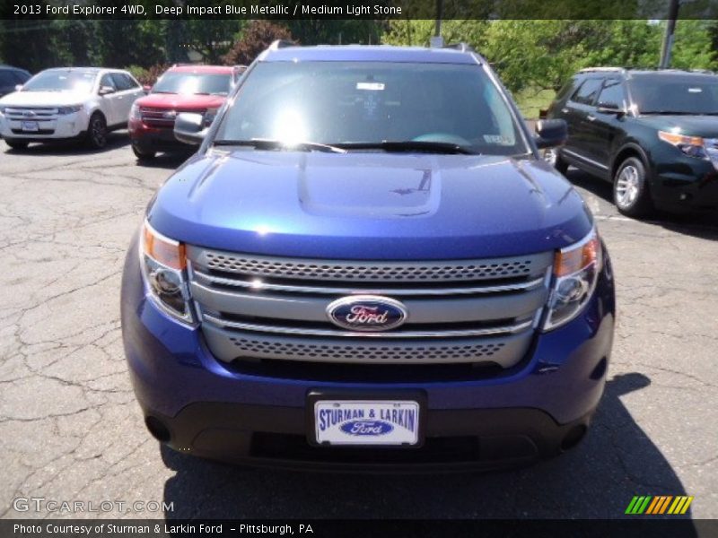 Deep Impact Blue Metallic / Medium Light Stone 2013 Ford Explorer 4WD
