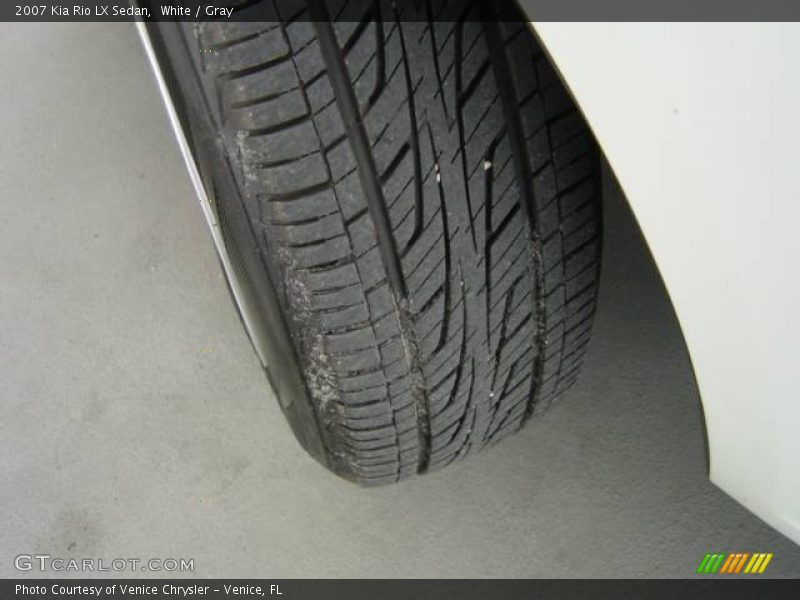 White / Gray 2007 Kia Rio LX Sedan