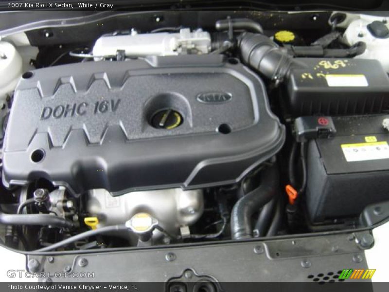 White / Gray 2007 Kia Rio LX Sedan