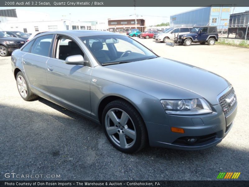 Quartz Grey Metallic / Black 2008 Audi A6 3.2 Sedan