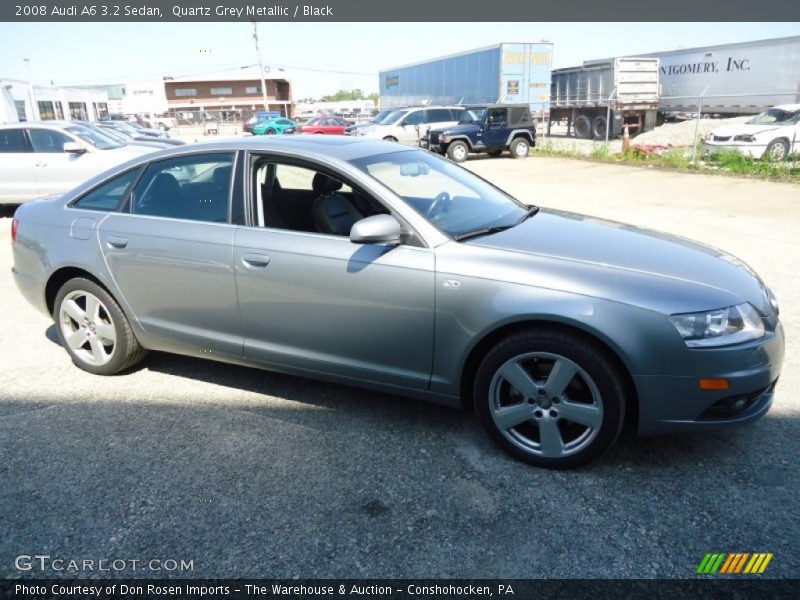 Quartz Grey Metallic / Black 2008 Audi A6 3.2 Sedan
