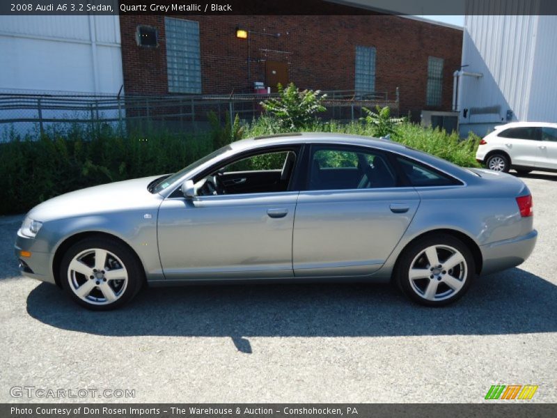 Quartz Grey Metallic / Black 2008 Audi A6 3.2 Sedan
