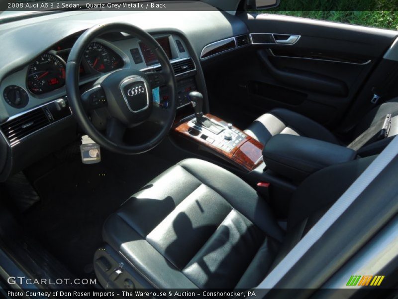 Quartz Grey Metallic / Black 2008 Audi A6 3.2 Sedan