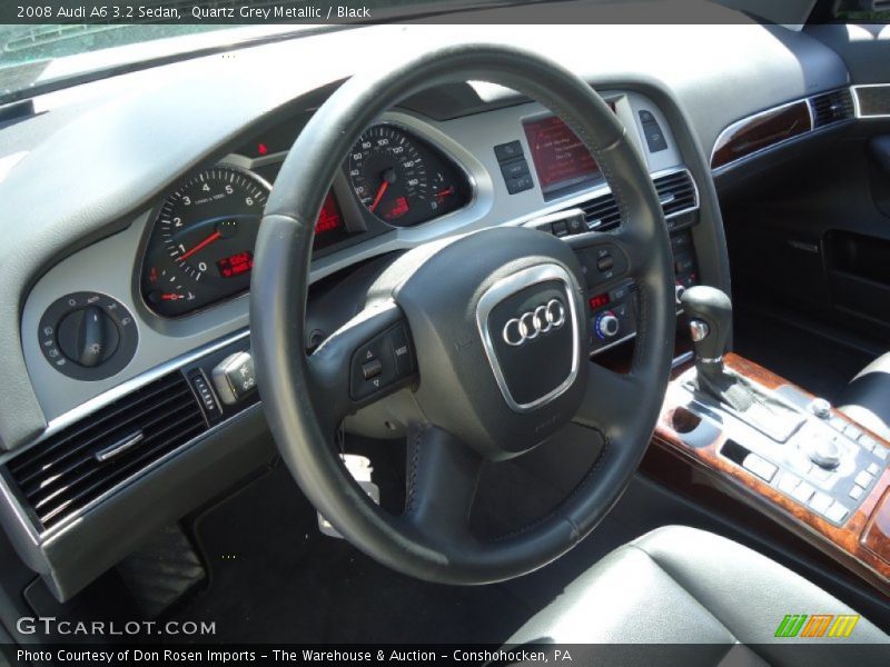 Quartz Grey Metallic / Black 2008 Audi A6 3.2 Sedan