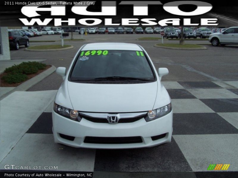 Taffeta White / Gray 2011 Honda Civic LX-S Sedan