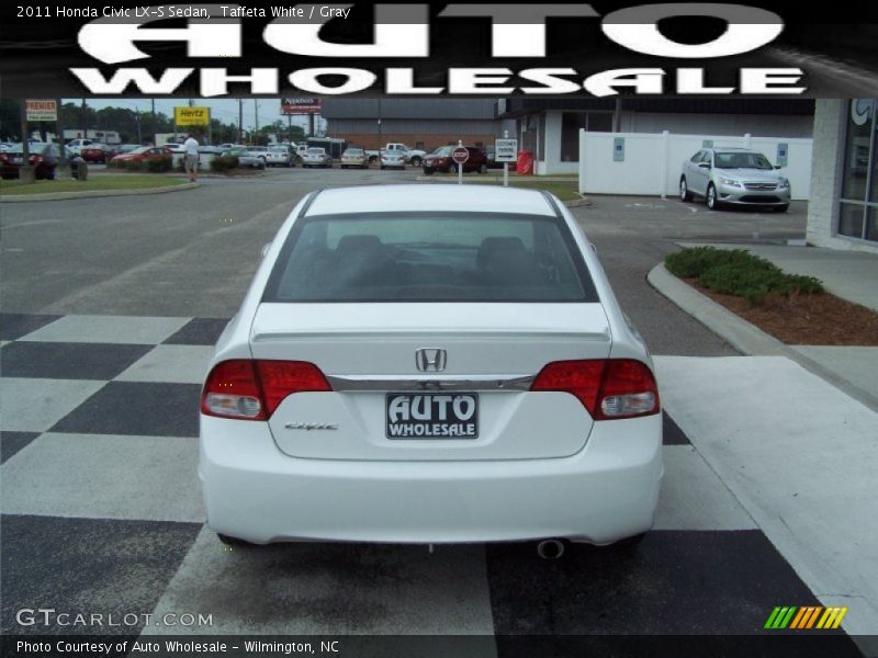 Taffeta White / Gray 2011 Honda Civic LX-S Sedan