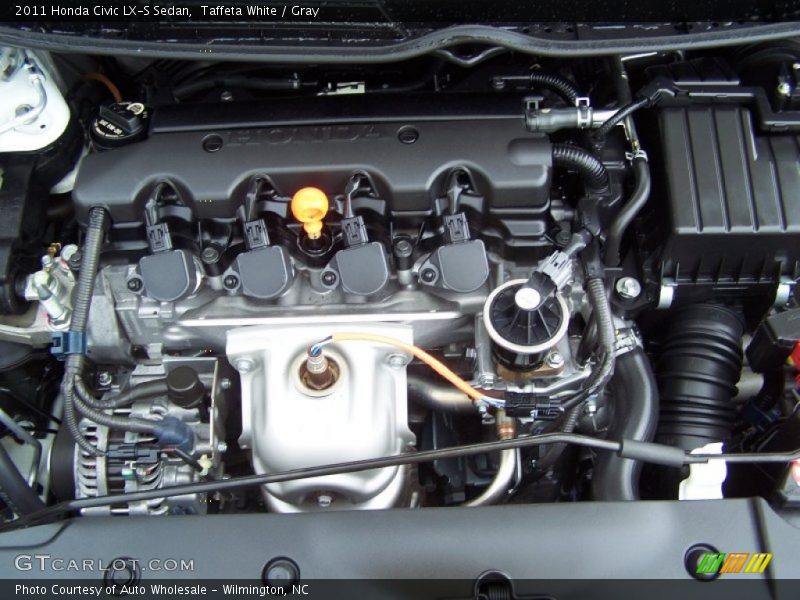 Taffeta White / Gray 2011 Honda Civic LX-S Sedan