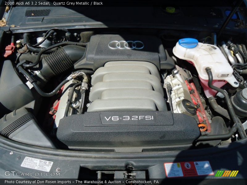 Quartz Grey Metallic / Black 2008 Audi A6 3.2 Sedan