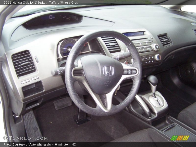 Taffeta White / Gray 2011 Honda Civic LX-S Sedan