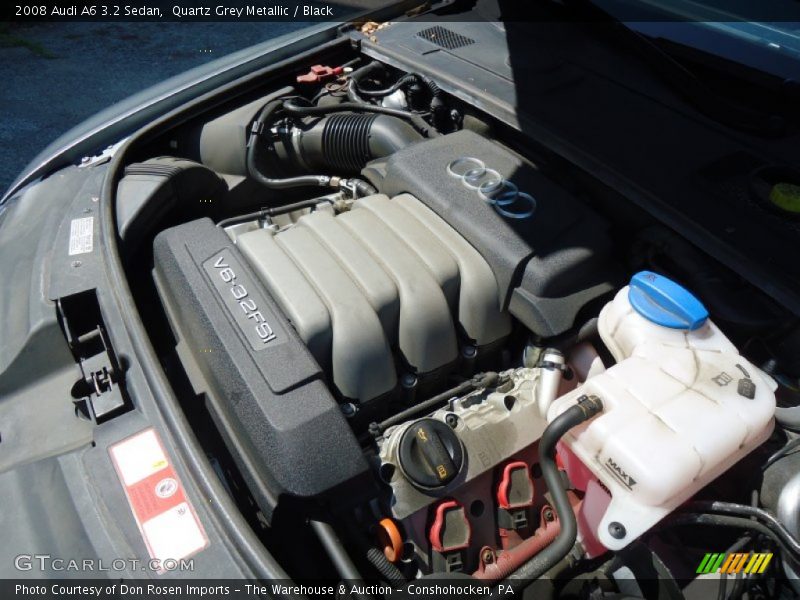 Quartz Grey Metallic / Black 2008 Audi A6 3.2 Sedan