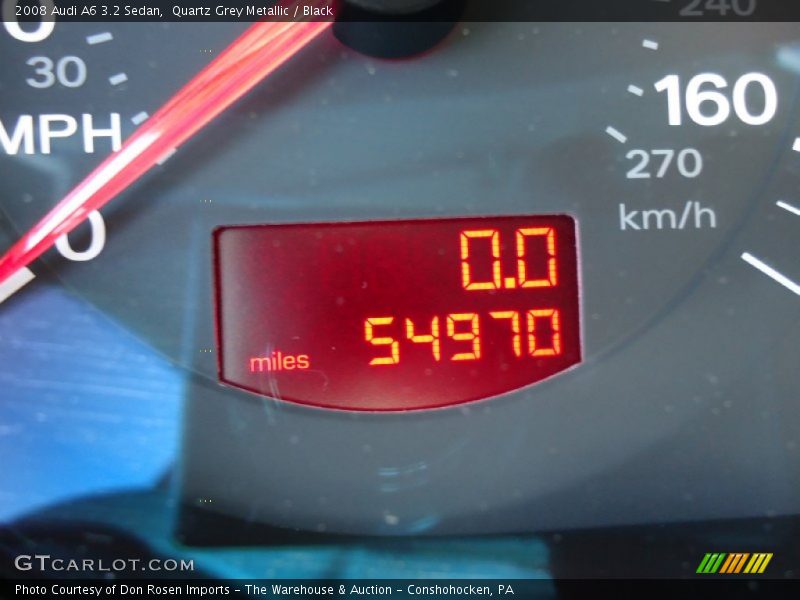 Quartz Grey Metallic / Black 2008 Audi A6 3.2 Sedan