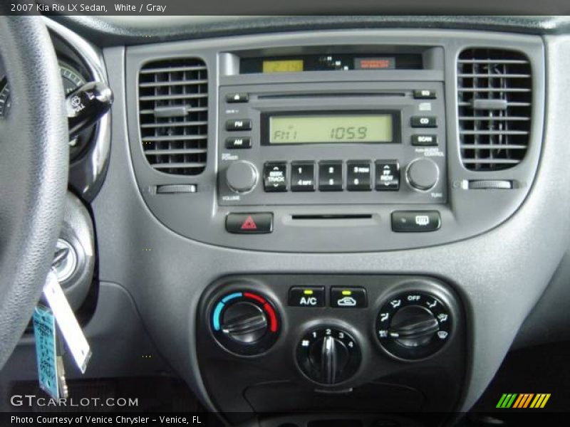 White / Gray 2007 Kia Rio LX Sedan