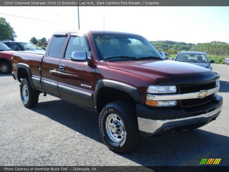 Dark Carmine Red Metallic / Graphite 2002 Chevrolet Silverado 2500 LS Extended Cab 4x4