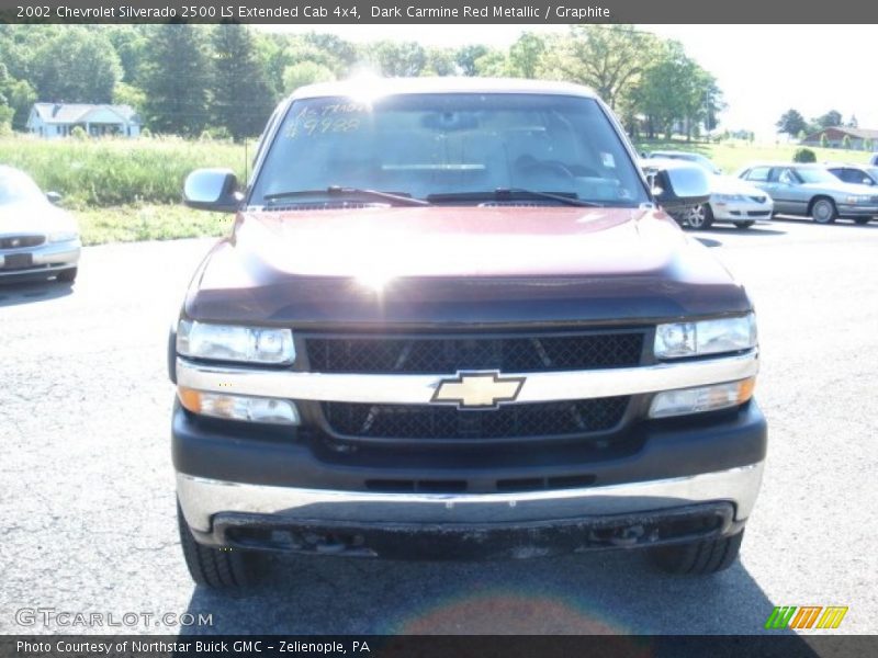 Dark Carmine Red Metallic / Graphite 2002 Chevrolet Silverado 2500 LS Extended Cab 4x4
