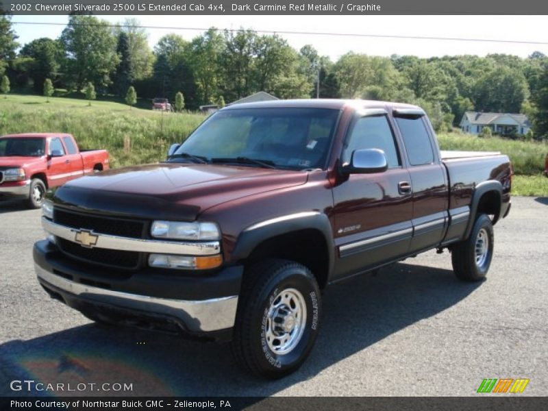 Dark Carmine Red Metallic / Graphite 2002 Chevrolet Silverado 2500 LS Extended Cab 4x4