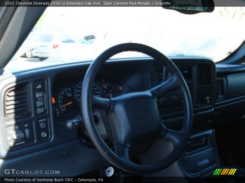 Dark Carmine Red Metallic / Graphite 2002 Chevrolet Silverado 2500 LS Extended Cab 4x4