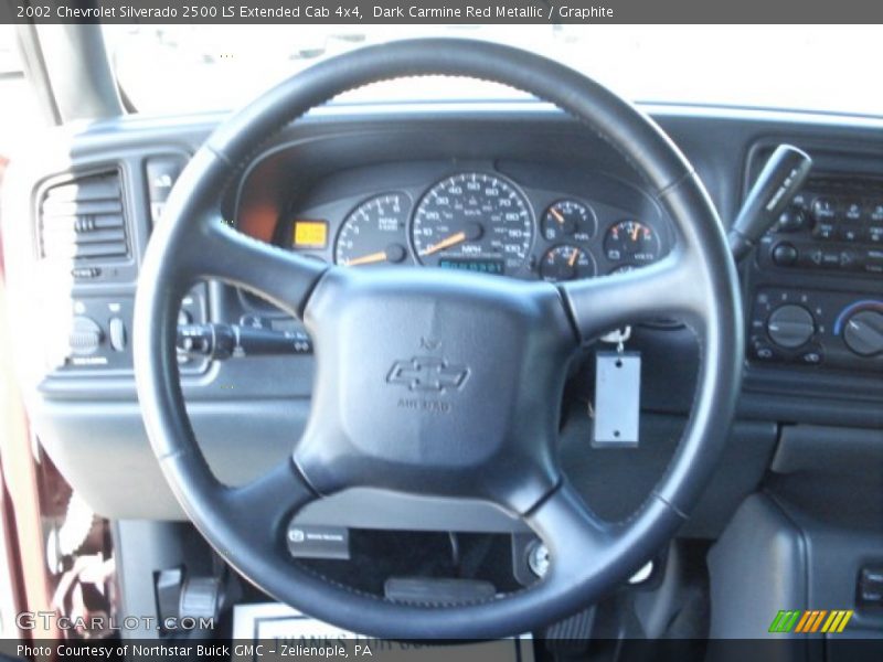 Dark Carmine Red Metallic / Graphite 2002 Chevrolet Silverado 2500 LS Extended Cab 4x4