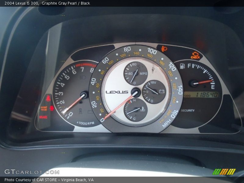 Graphite Gray Pearl / Black 2004 Lexus IS 300