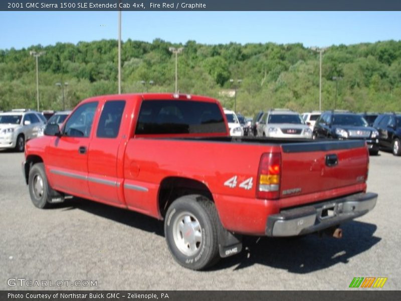 Fire Red / Graphite 2001 GMC Sierra 1500 SLE Extended Cab 4x4