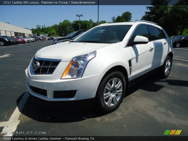 Platinum Ice Tricoat / Shale/Brownstone 2012 Cadillac SRX Luxury