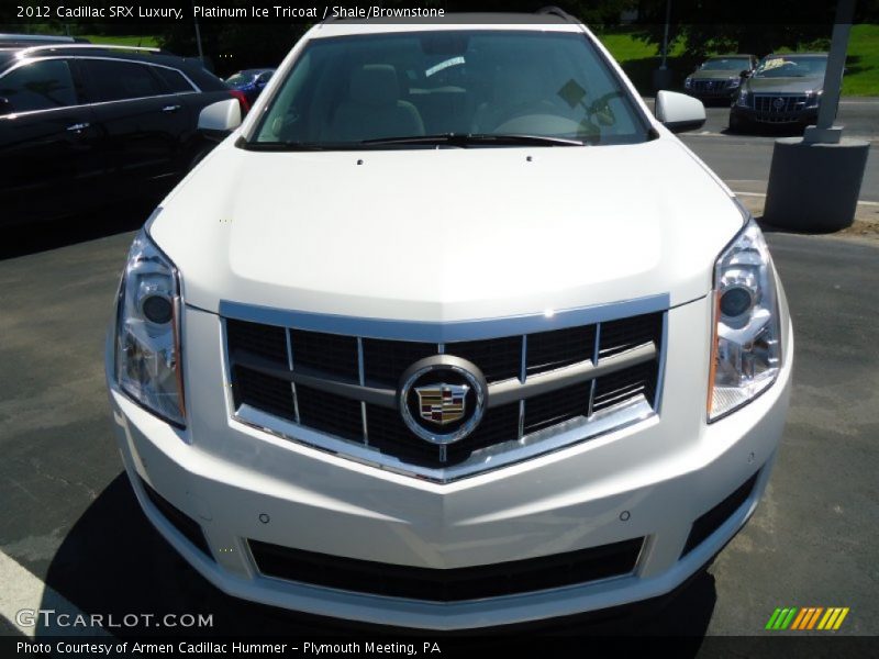 Platinum Ice Tricoat / Shale/Brownstone 2012 Cadillac SRX Luxury