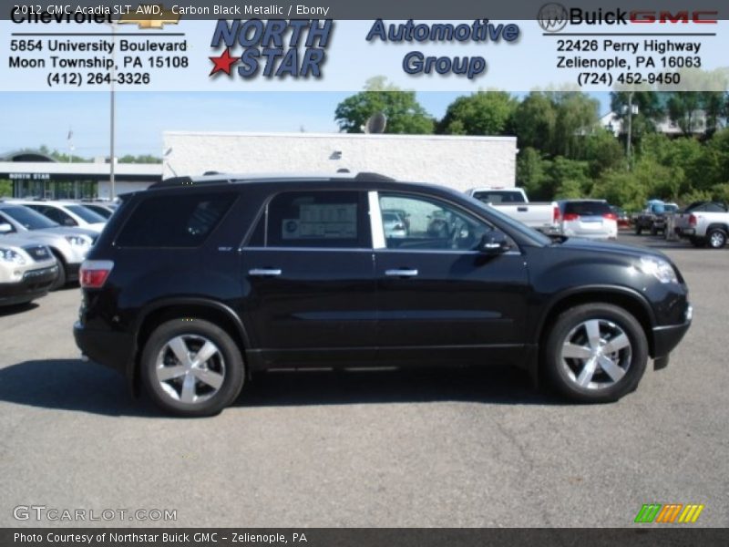 Carbon Black Metallic / Ebony 2012 GMC Acadia SLT AWD